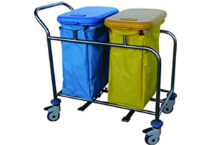 垃圾分裝污物車(chē)翻蓋式B447、不銹鋼方管B448